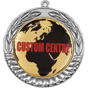 70MM CUSTOM VINYL DOMED LEAF MEDAL  **BUDGET OPTION**